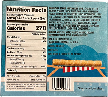 TJ's PB&J Crispy Peanut Butter-Filled Wafer Sticks with Raspberry Dip, 6 Count, 12.7 oz - Perfect Snack for Kids and Adults