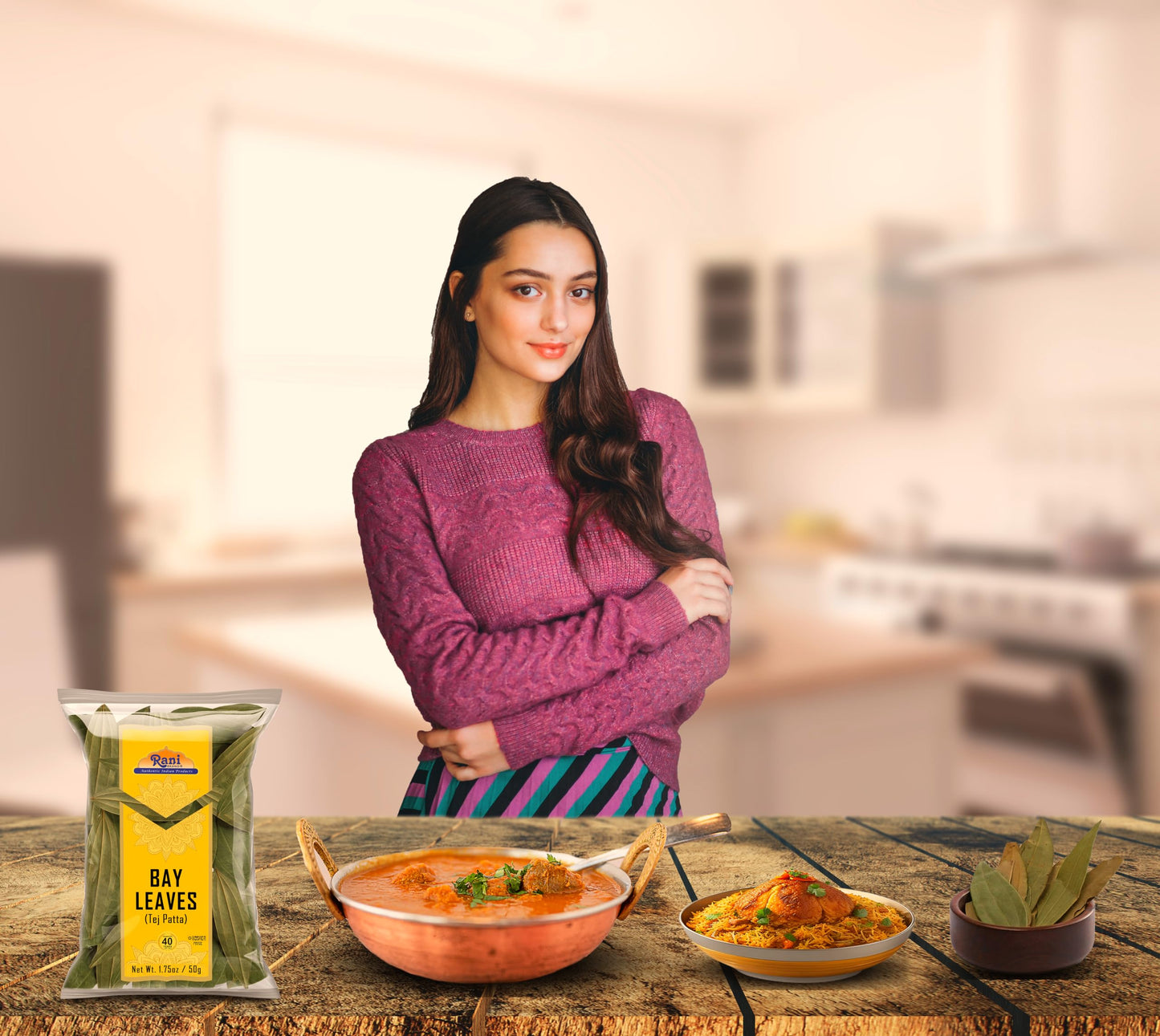 Rani Bay Leaf (Leaves) Whole Spice Hand Selected Extra Large 1.75Oz (50G) ~ All Natural | Gluten Friendly | Non-Gmo | Kosher | Vegan | Indian Origin (Tej Patta)