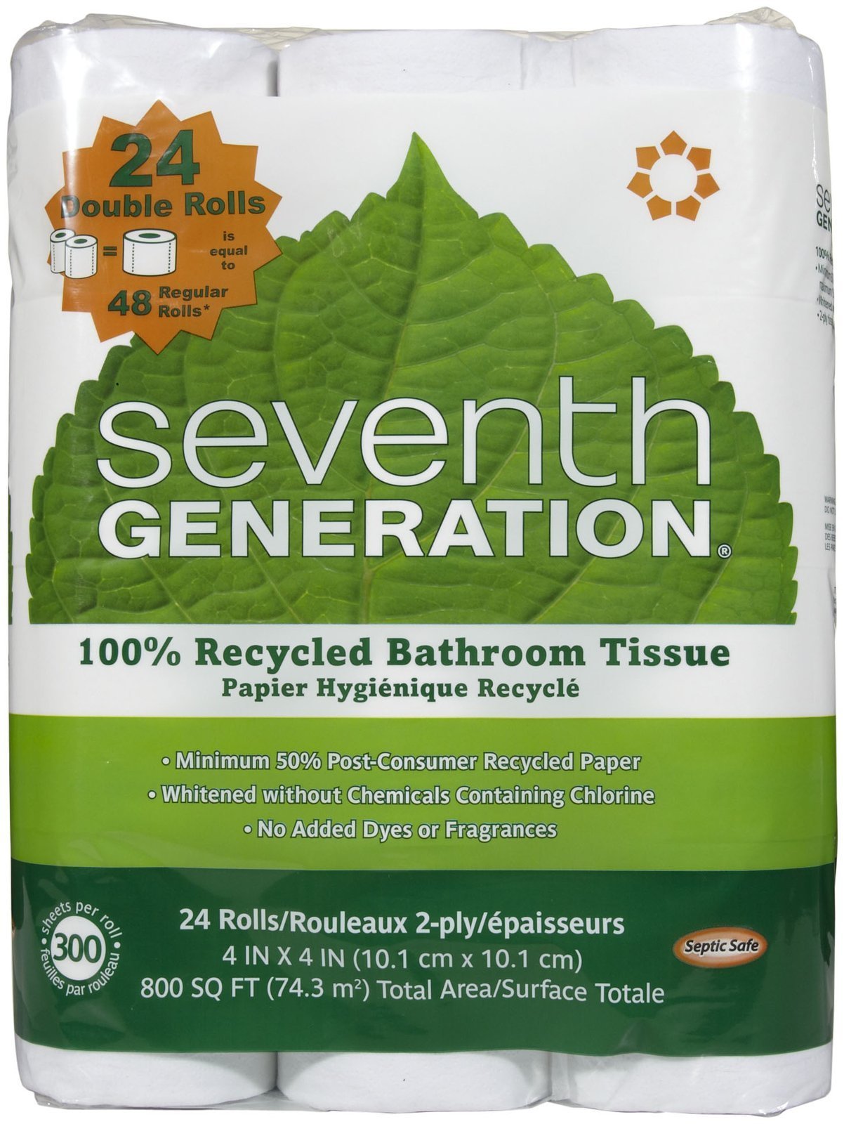 Seventh Generation Bathroom Tissue, 24 ct