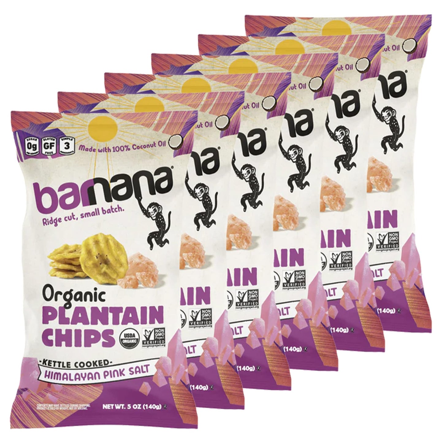 Barnana - Organic Plantain Chips, Himalayan Pink Salt, Healthy Snack Made With 100% Coconut Oil, Non-GMO, Potato Chip Alternativ