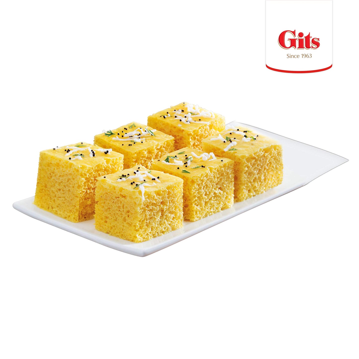 Gits Instant Khaman Dhokla Snack Mix, 1080g (Pack of 6 X 180g Each)