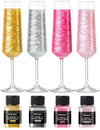 NiHome Edible Luster Dust Glitter Powder Fancy Metallic Sprinkles, Glimmer Luster Dust 4 Bottles of 0.18oz/5g for Decorating Dri