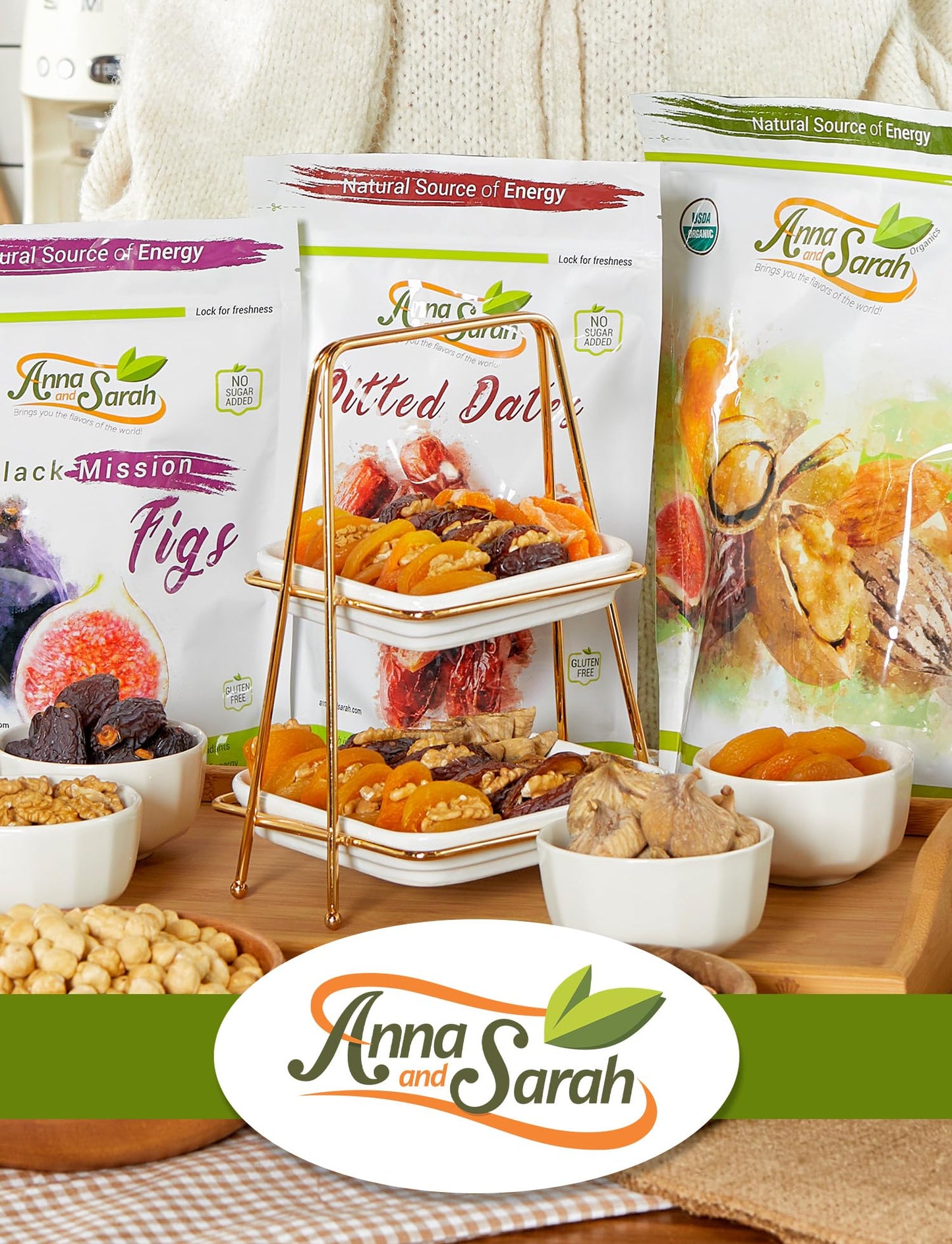 Anna and Sarah Dehydrated Pineapple Tidbits NATURAL NO SO2, Non GMO, Gluten Free, High In Fibers in Resealable Bag, 2 Lbs
