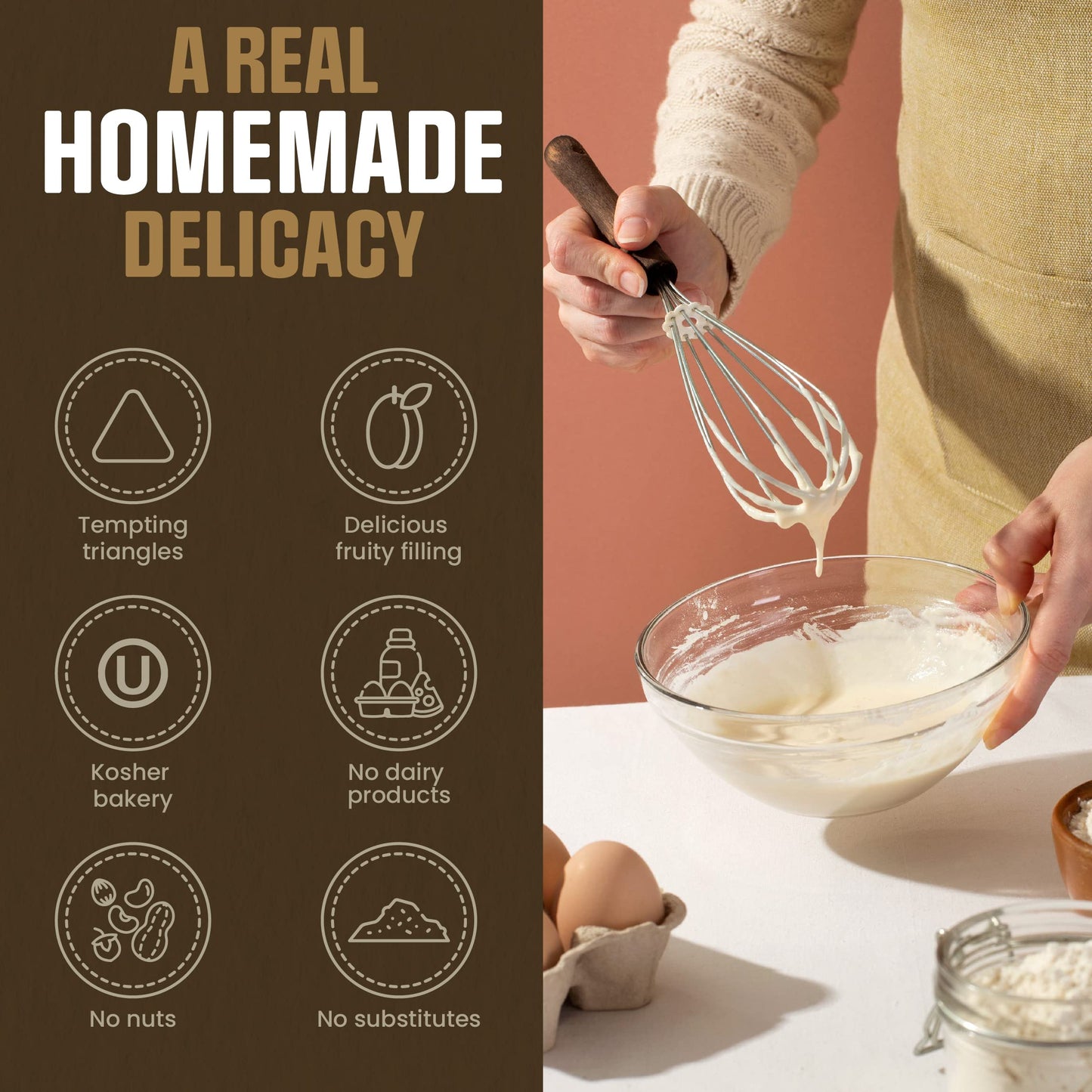 Reismans Bakery Raspberry And Apricot Hamantaschen, Dairy-Free, Nut-Free Fresh Hamentashen, Gift Basket For Men, Women, And Kids