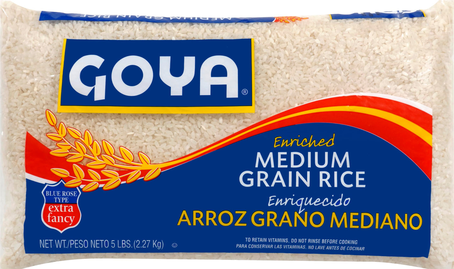 Goya Foods Medium Grain Rice, 5 Pound (Pack Of 2)
