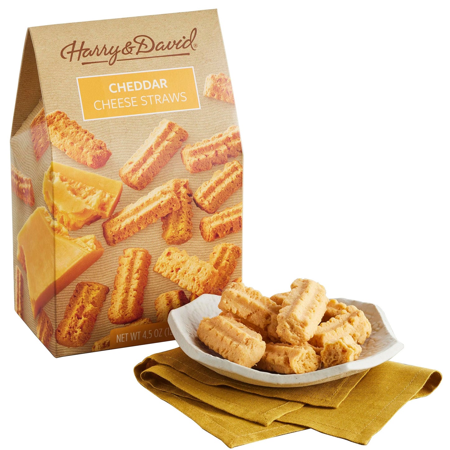 Harry & David Aged Sharp Cheddar Cheese Straws, Baked Cheese Snack, Savory Cheese Ers, Gourmet Appetizer, Cheese Gift Basket, Gift For All Occasions, Family, Friends, Coworkers, 3.5 Oz