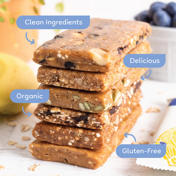 Gomacro Macrobar Organic Vegan Protein Bars, Breakfast Variety Pack, 12 Count