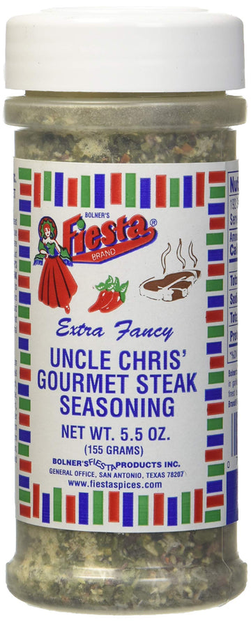 Bolner'S Fiesta Extra Fancy Uncle Chris Steak Seasoning, 5.5 Ounces