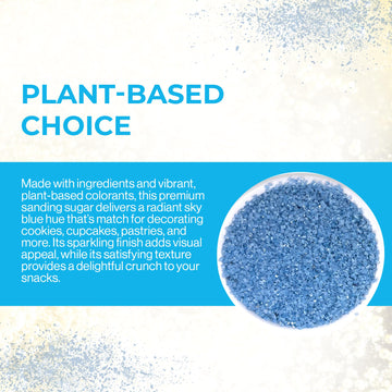 Ultimate Baker - Sanding Sugar, Sky Blue - Vibrant Color Baking & Decorating Sugar With Premium Texture For Desserts & Confectio
