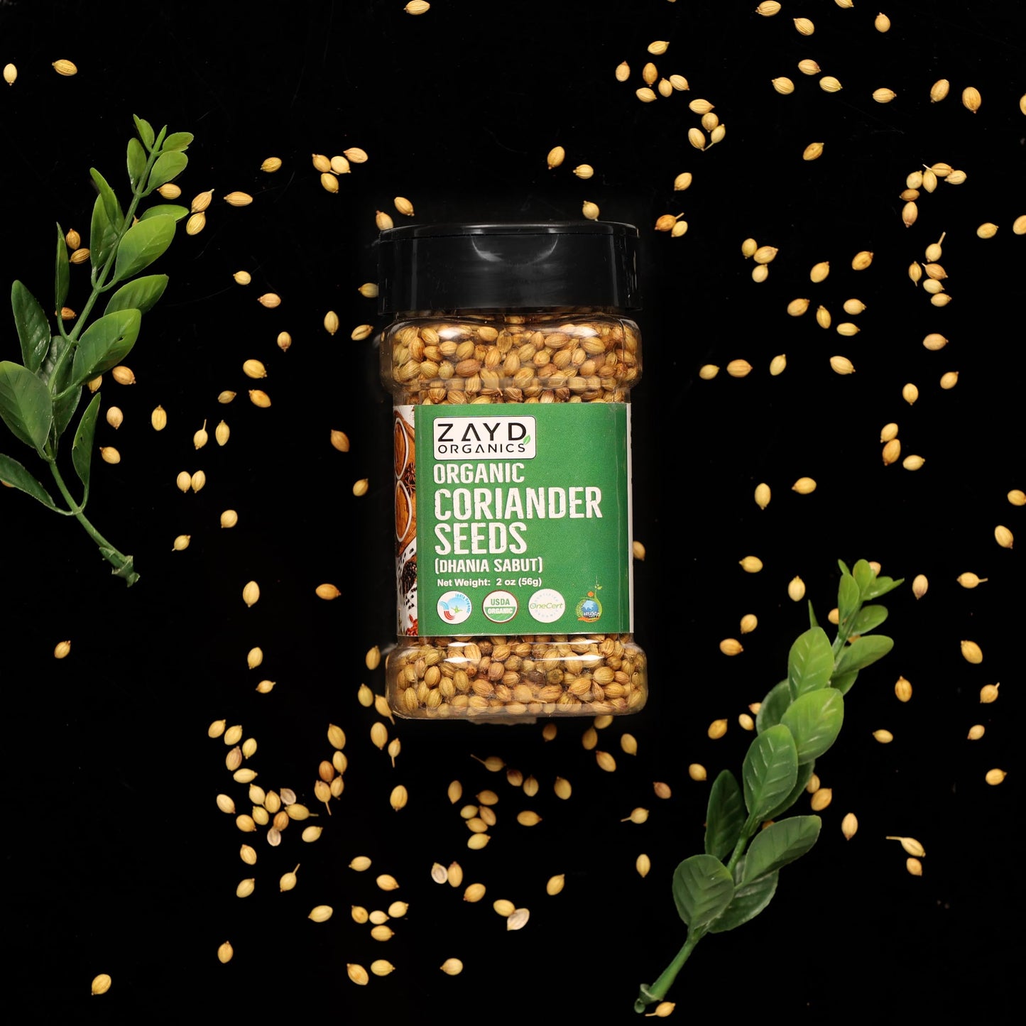 Zayd Organic Coriander Seeds, Coriander Whole, Dhania Whole, 2Oz
