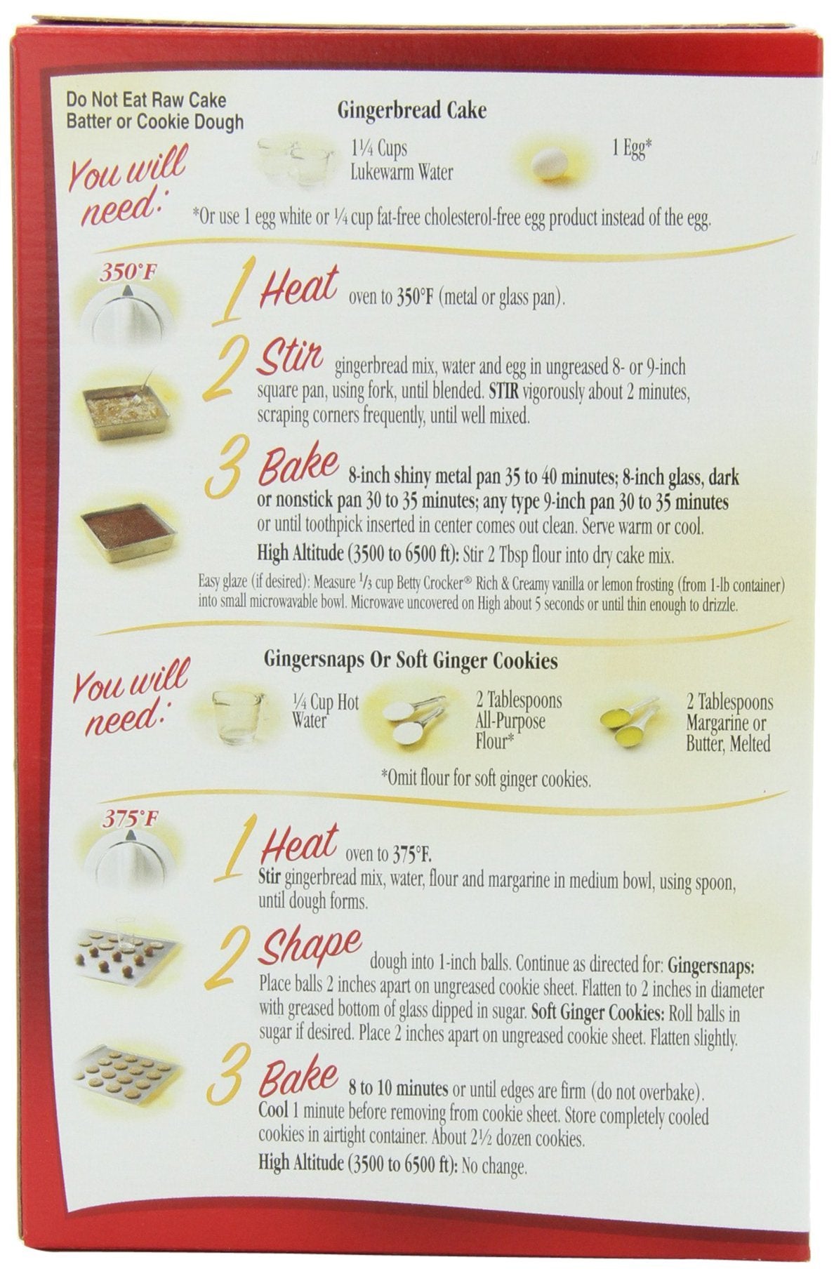 Betty Crocker Gingerbread Cake & Cookie Mix, 14.5-Ounce Boxes (Pack of 3)