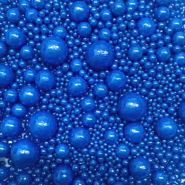 Sentovac Royal Blue Pearl Sprinkles Edible Sugar For Cake Decorating Fancy Sprinkles Cake Topper Cupcake Cookie Baking Decorations Halloween Christmas Valentine'S Day Wedding Supplies