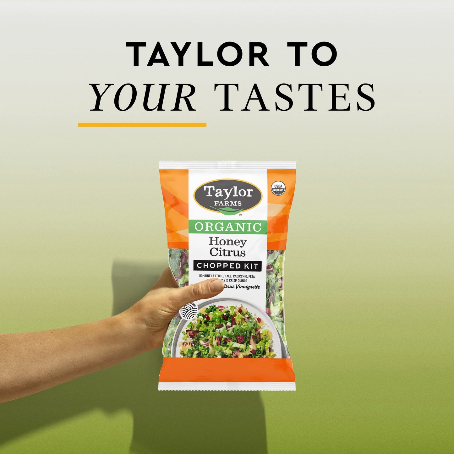 Taylor Farms, Organic Honey Citrus Chopped Salad Kit, 8.8 Ounce