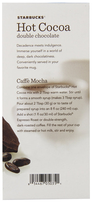 Starbucks Hot Cocoa Mix, Double Chocolate, 8 Oz