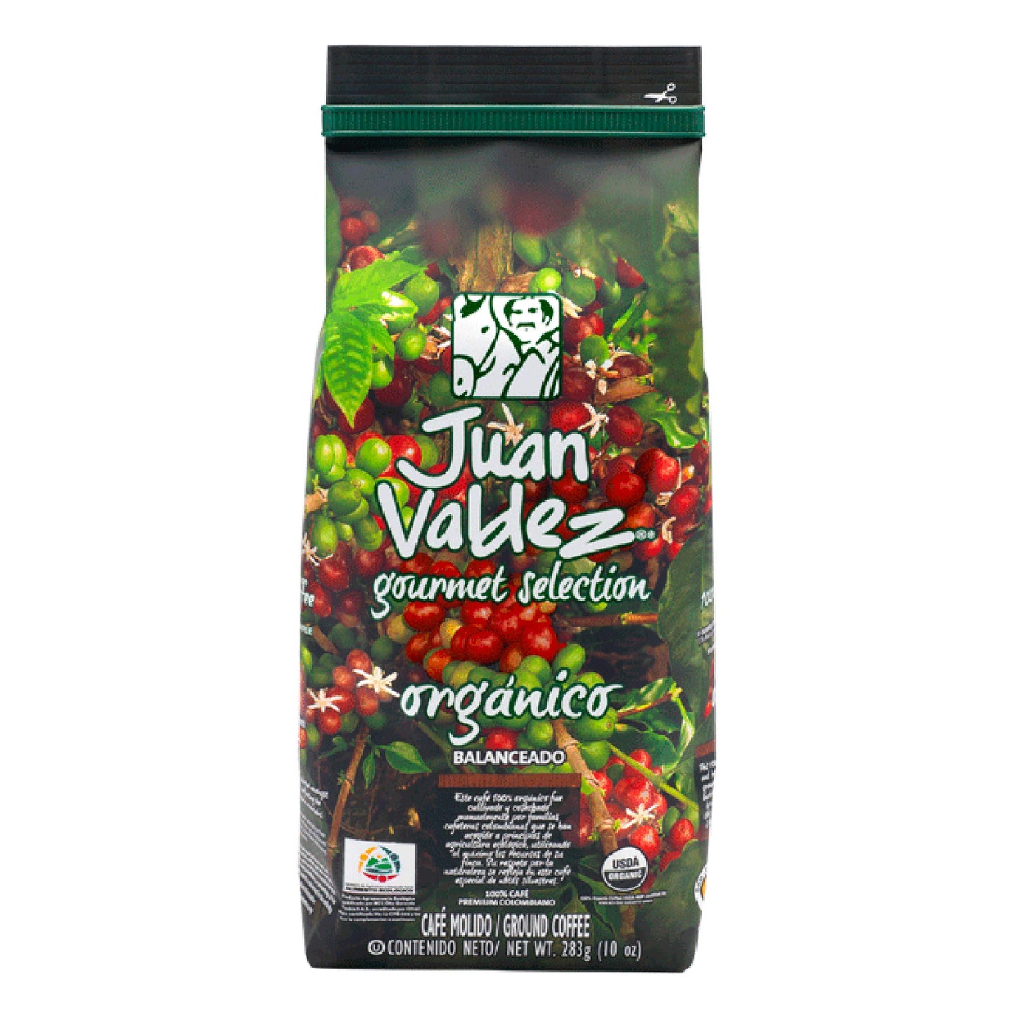 Juan Valdez Organic Ground Coffee, Balanced Roast 10 Oz - Premium Colombian Coffee Usda Organic Certified