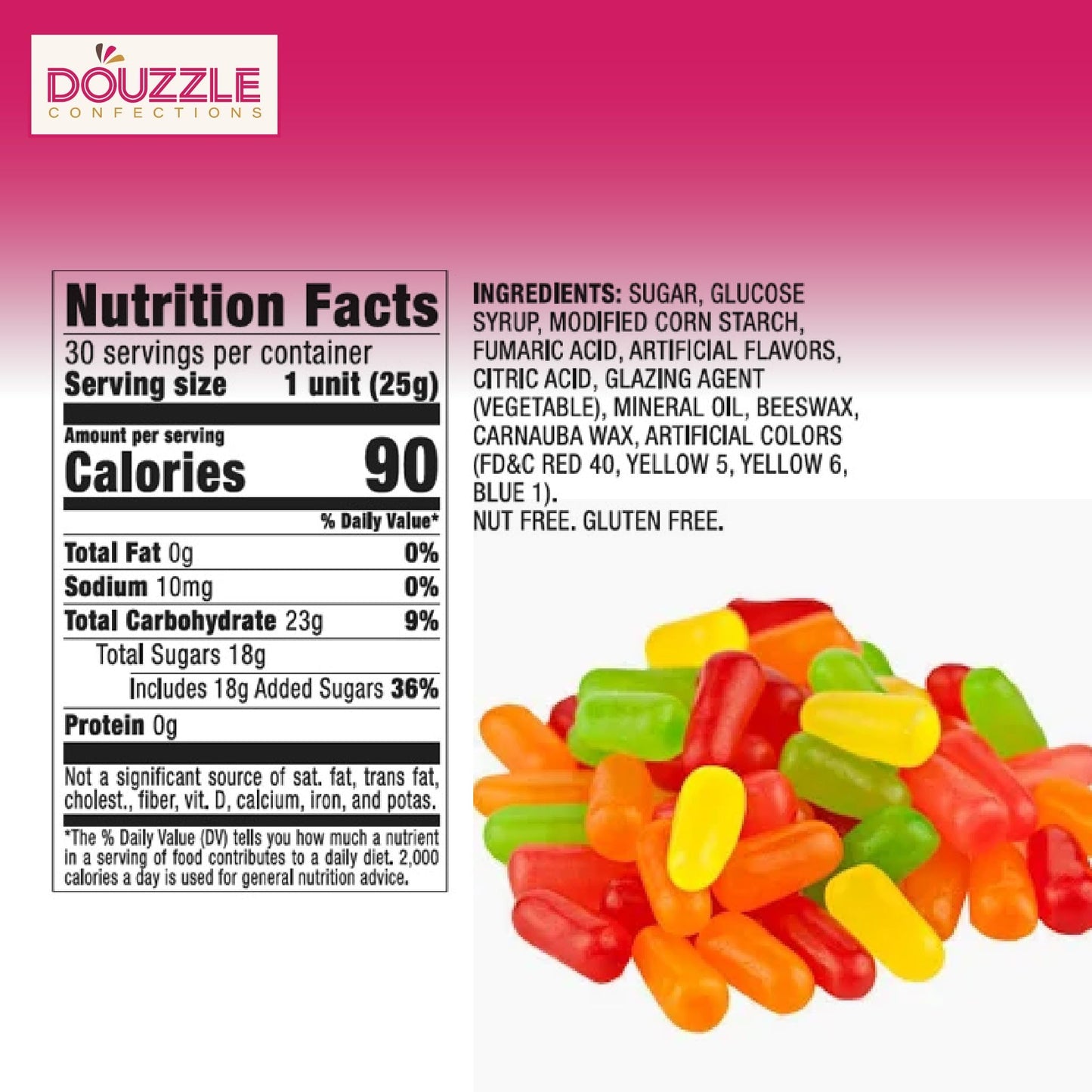 DOUzzle Back To School Jelly Jix Chewy Candies, Mini Packs (30 Count, 1 Pack) Individually Wrapped, Party Favor, Goodie Bag & Pi