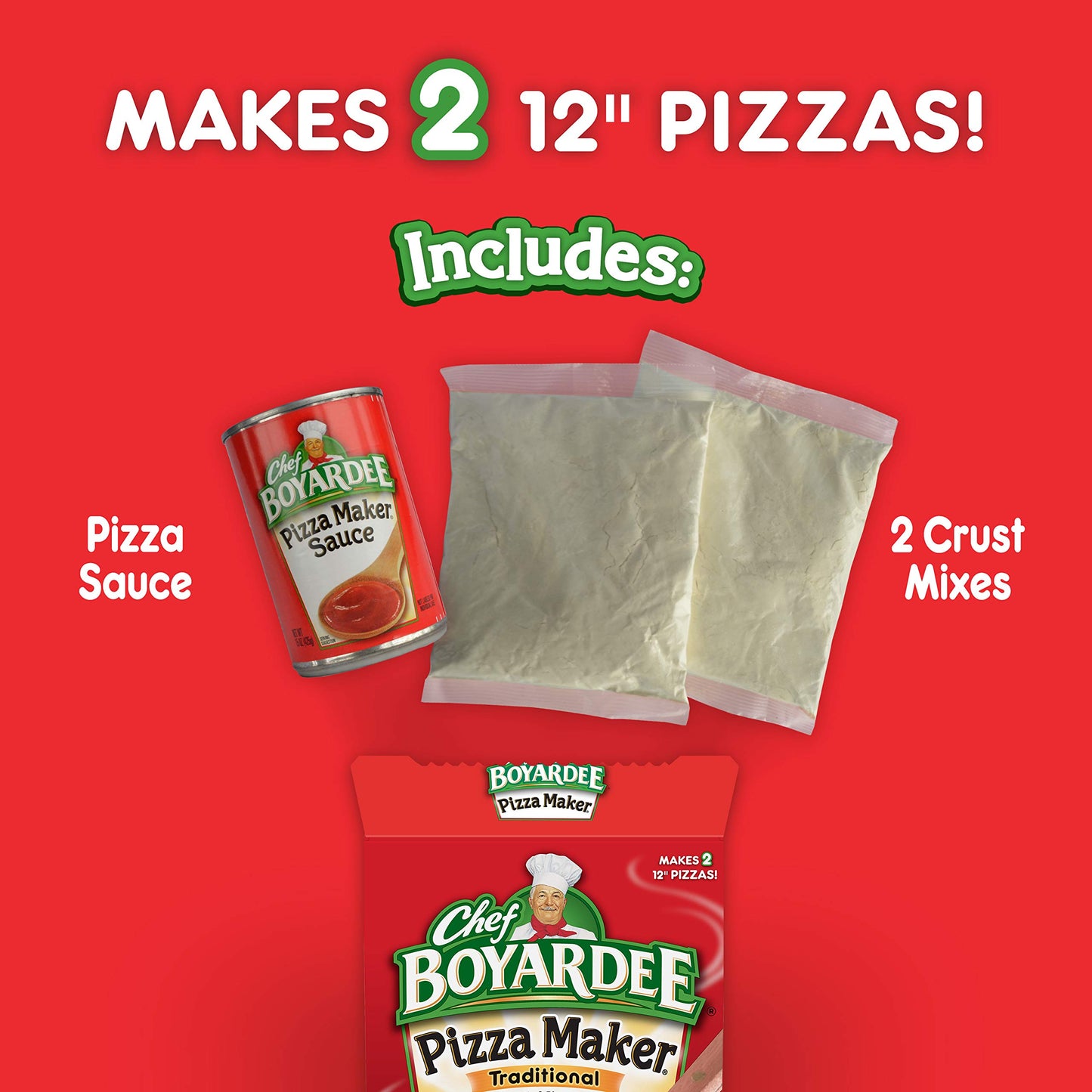 Chef Boyardee Pizza Maker, Cheese, 31.85 Ounce (Pack Of 6)