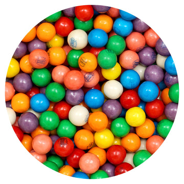 The Hampton Popcorn Company Gumballs, 0.5 Inch Mini, 560 Count, Assorted Fruit Flavors, 2lb Bulk Bag, Multicolor