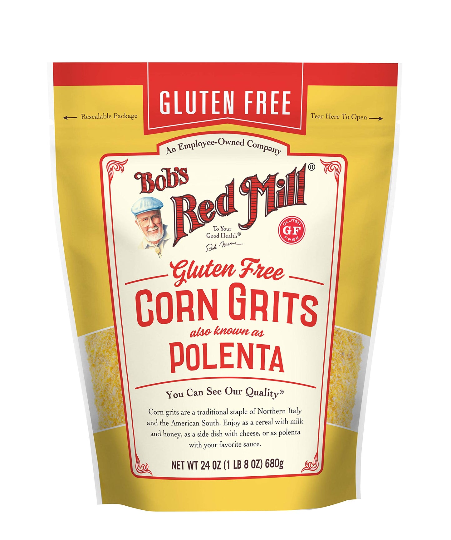 Bobs Red Mill Gluten Free Polenta Corn Grits, 24 oz (Pack of 2)
