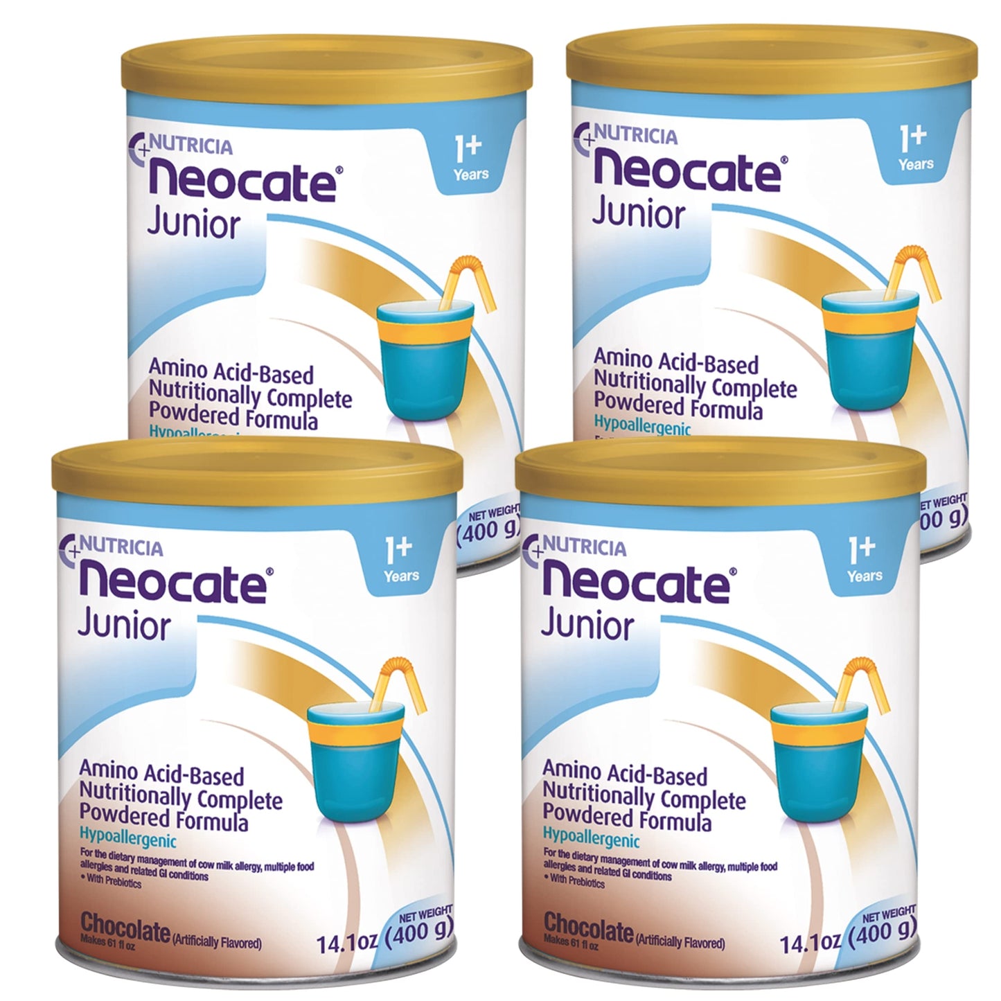 Nutricia Neocate Junior - Hypoallergenic, Dairy-free, Amino Acid-Based Formula - Formula for 1+ Years - For Toddlers, Kids & Tee