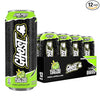 GHOST Energy Drink - 12-Pack, Electric Limeade, 16oz Cans - Energy & Focus & No Artificial Colors - 200mg of Natural Caffeine, L-Carnitine & Taurine - Gluten-Free & Vegan