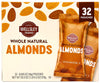 Wellsley Farms 100 Calorie Almond Snack Packs, Gluten-Free, Kosher, Non-GMO, 32-Count Convenient Single-Serve Packs. NO Salt.