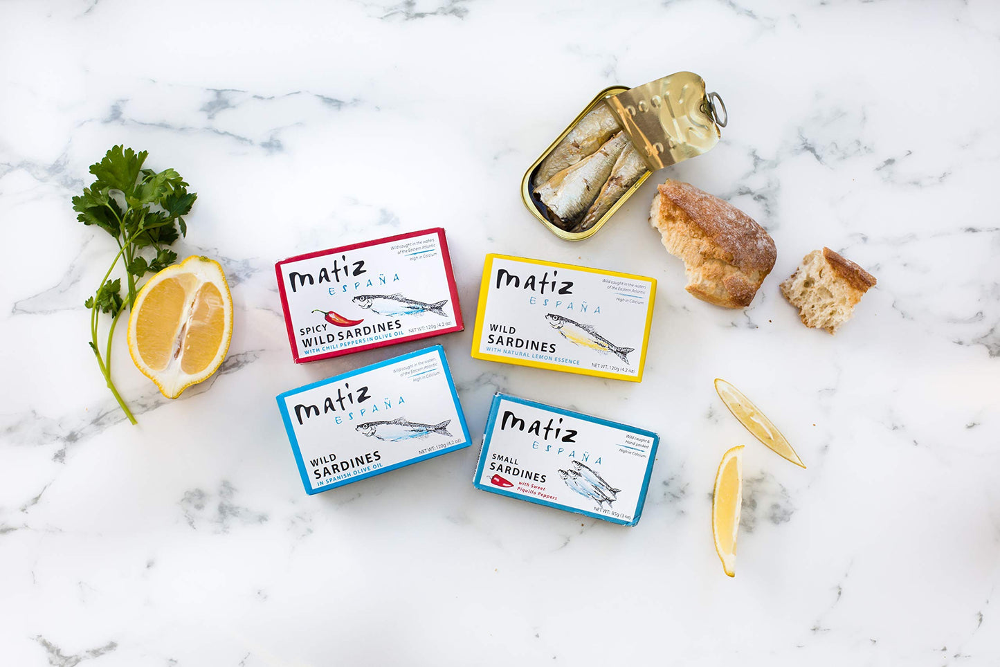 Matiz Spicy Wild Spanish Sardines in Olive Oil and Piri Piri Pepper, 4.2 oz (12 Pack) | Imported from Spain | Wild-Caught and Ha
