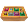 Twinings Tea Sampler Collection - 80 Tea Bags 20 Flavors/Assorted Tea Gift Set In Decorative Bamboo Or Mdf Box - Tea Organizer Included - Ideal For Home Office Family & Friends (Bamboo Box)
