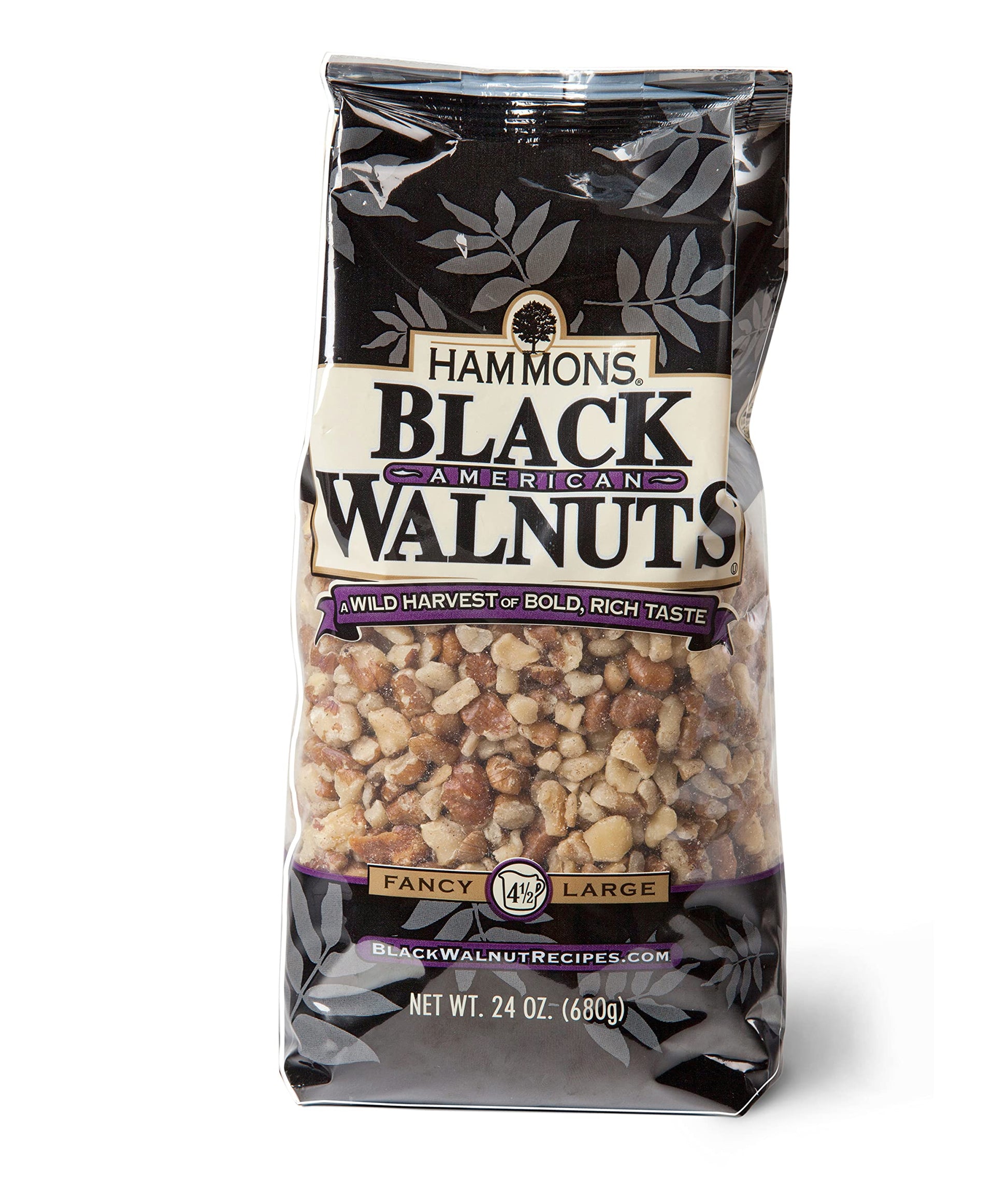 Hammons Fancy Large Black Walnuts -Wild Harvested - Non-GMO - Gluten-Free - High Protein - Keto Snack - Nuts for Cooking and Bak