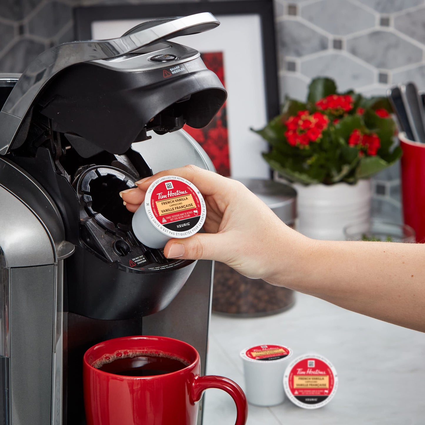 Tim Hortons French Vanilla Cappuccino K-Cup Pods, 60 Count, Single Serve