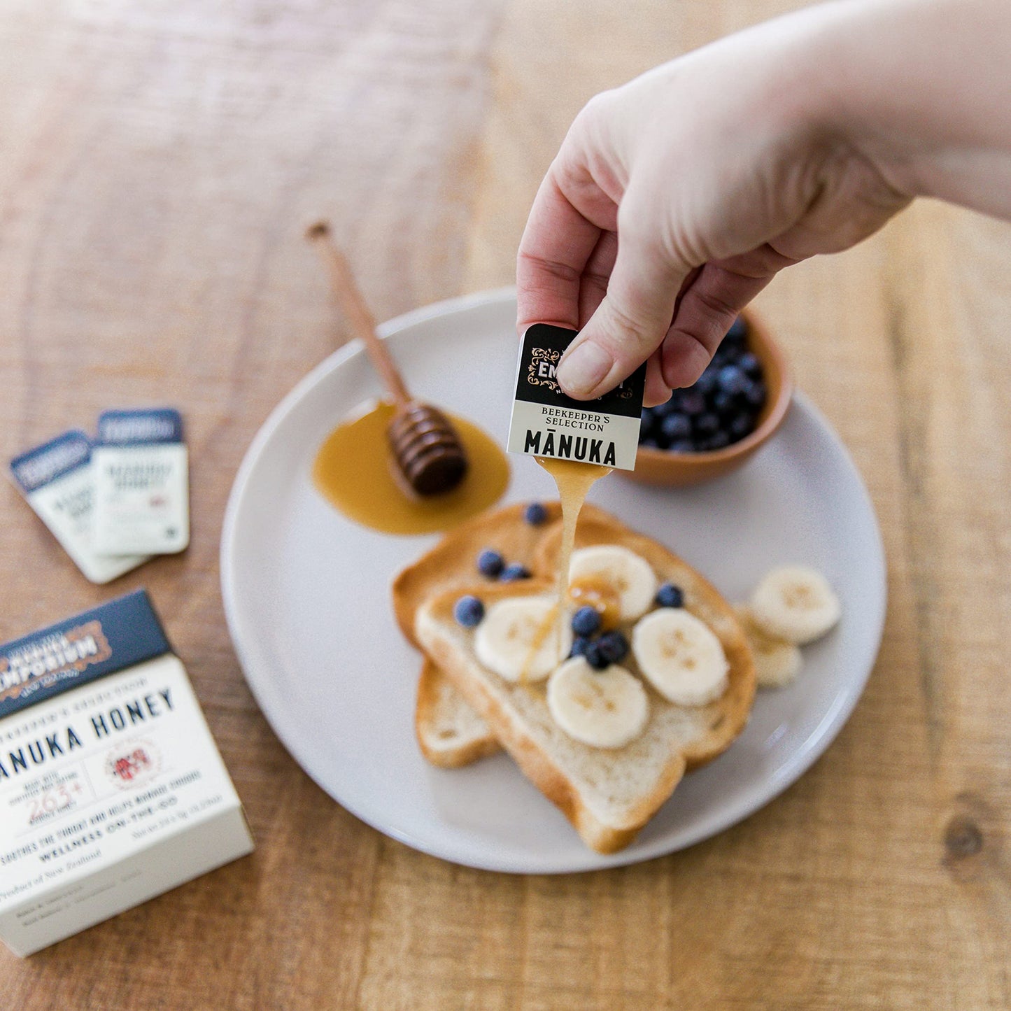 Manuka Emporium Raw Manuka Honey Packets Mgo 263+ | 24 X 0.18Oz Single-Serve Snaps | Certified Monofloral New Zealand Honey | Umf 10+ Equivalent | Travel-Friendly Superfood For Daily Wellness