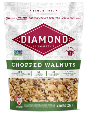 Diamond of California Chopped Walnuts, 8 oz - 12 count