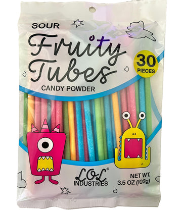 Sour Fruity Tubes, Candy Powder