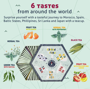 Acorus | Travel Tea Set Vol. Ii | Tea Gift Set Of 6 Flavors Of Different Destination | Discover The World With A Cup Of Tea | As