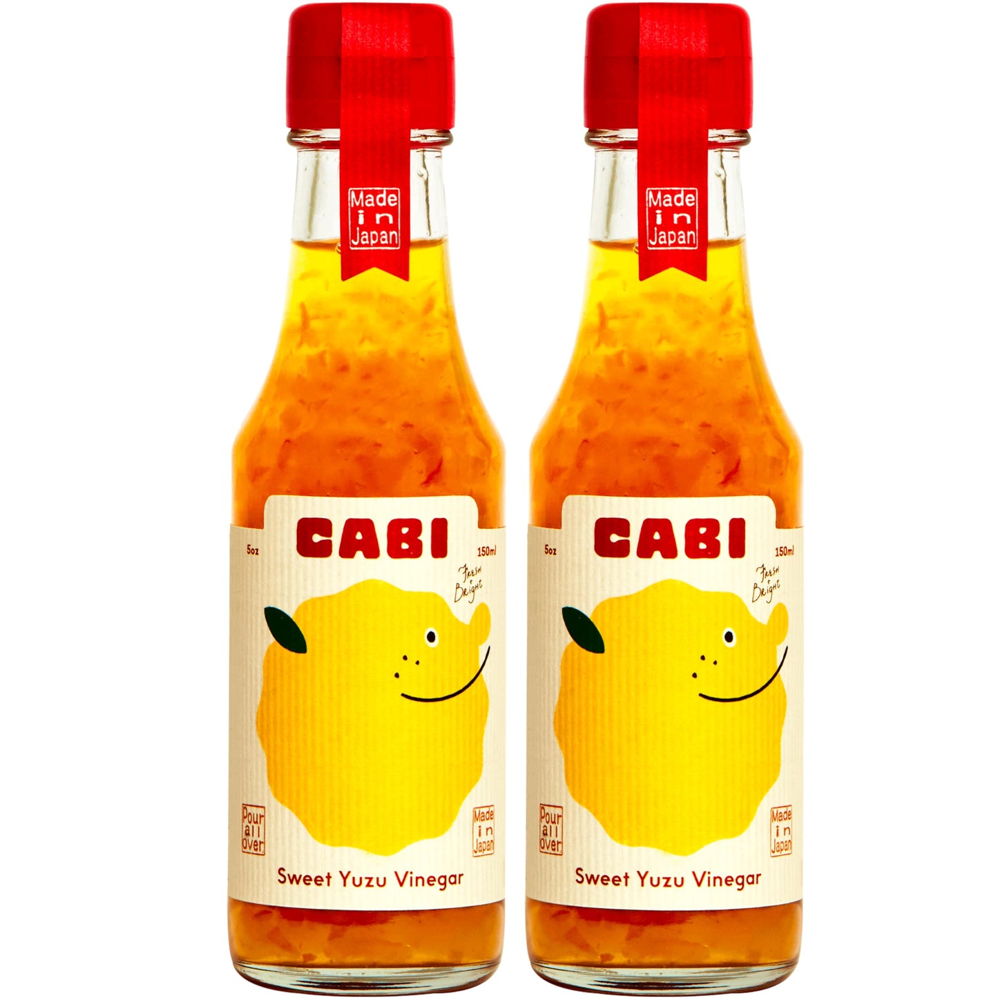 Cabi Sweet Yuzu Vinaigrette - Pack of 2, Artisanal Koji Fermented Vegan Dressing for Seafood & Sushi Seasoning
