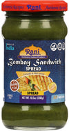 Rani Bombay Sandwich Spread, Mild (Mint & Coriander) 10.5Oz (300G) Glass Jar, Ready To Eat ~ Vegan | Gluten Free | Non-Gmo | Kosher | Indian Origin