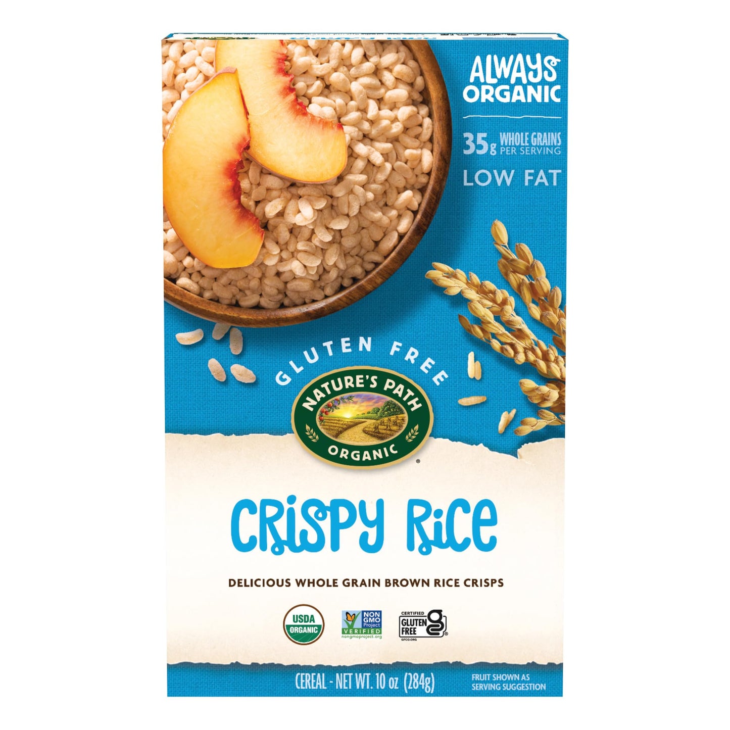 Nature S Path Organic Crispy Rice Cereal 10 Oz (Pack Of 6) Gluten Free Non-Gmo