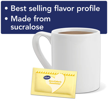 N'Joy Zero Calorie Sweetener | Yellow Sucralose Packets |2000 Count | Kosher | Gluten Free And Sodium Free, (83026)