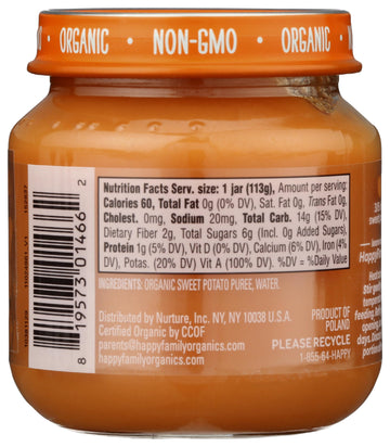 Happy Baby Organic Stage 1 Sweet Potatoes, 4 Oz