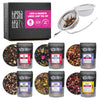 Tiesta Tea - Love & Warmth Loose Leaf Tea Gift Set, Loose Leaf, 6-Flavor Enhanced Variety Pack With Ball Strainer For Steeping, Brewing, And Enjoying, Valentines Day Assortment To Make Hot Or Iced