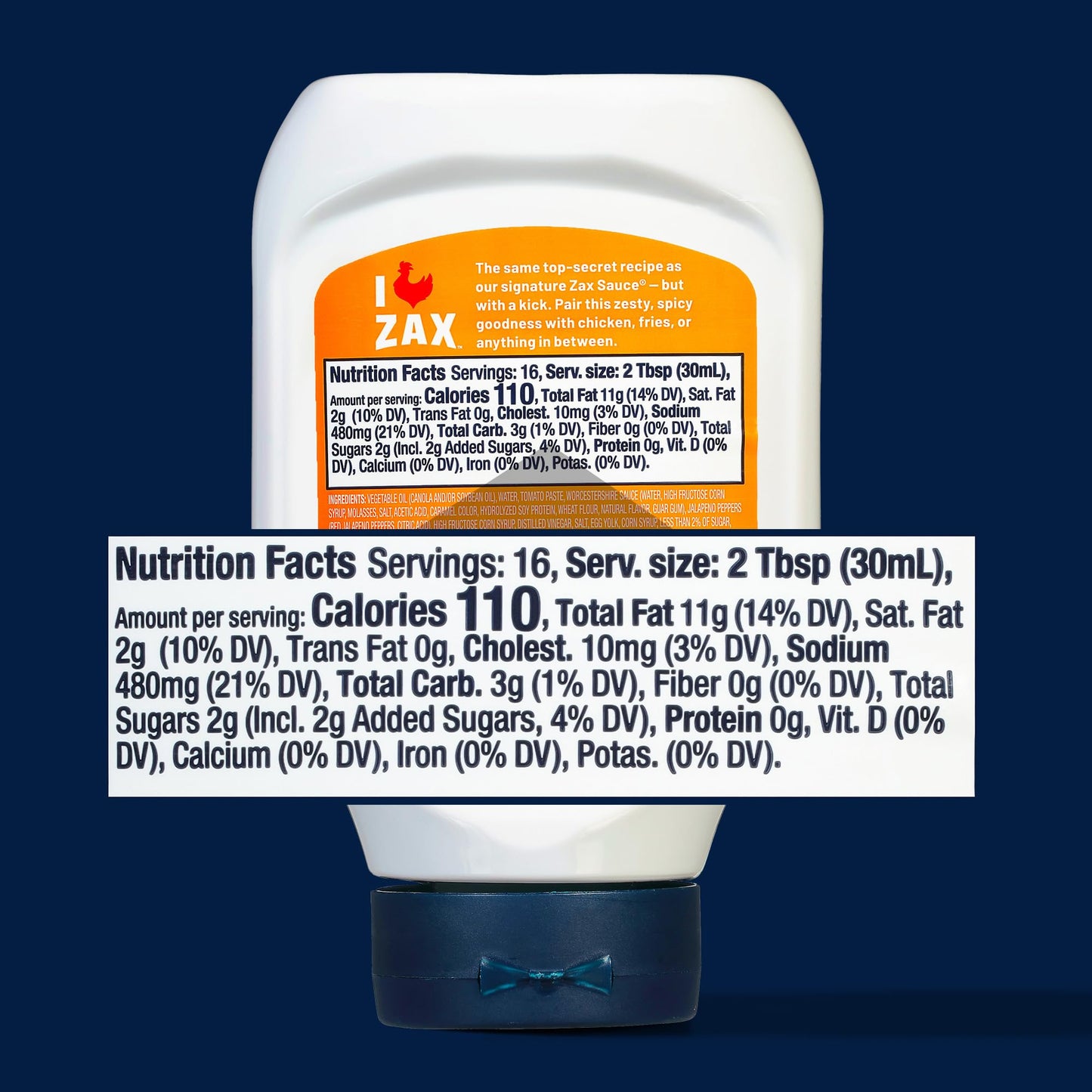 Zaxbys Spicy Zax Sauce - Hot Sauce, Bbq Sauce, Wing Sauce, Dipping Sauce For Chicken Wings, Burgers, Barbecues, Fry Sauce, Spicy