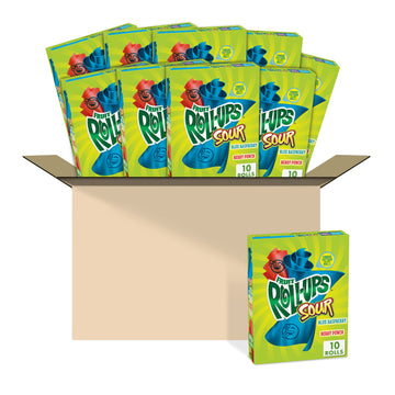 Betty Crocker Fruit Snacks, Sour Fruit Roll-Ups, 10 ct (Pack of 10)