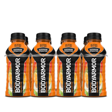 Bodyarmor Sports Drink Sports Beverage, Orange Mango, Coconut Water Hydration, Natural Flavors With Vitamins, Potassium-Packed Electrolytes, Perfect For Athletes, 12 Fl Oz (Pack Of 8)