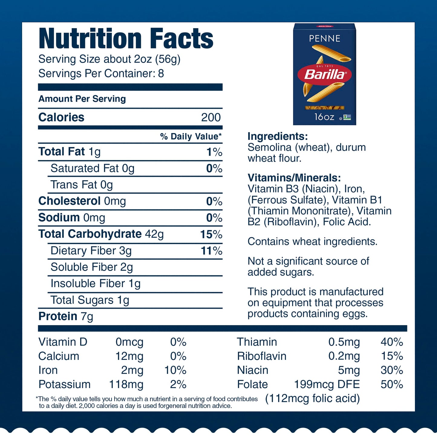 Barilla Penne Pasta Non-GMO - 16 oz Box (Pack of 8) - Made with Duspirit-inspired flavor Wheat Semolina - Kosher Certified