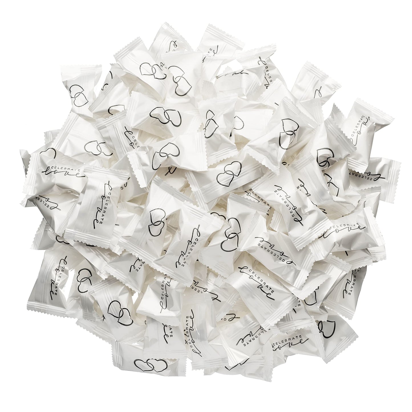 Celebrate Love Buttermints - 13 Oz. Bag - Approximately 100 Individually Wrapped Mints - Wedding, Anniversary, Love Candy