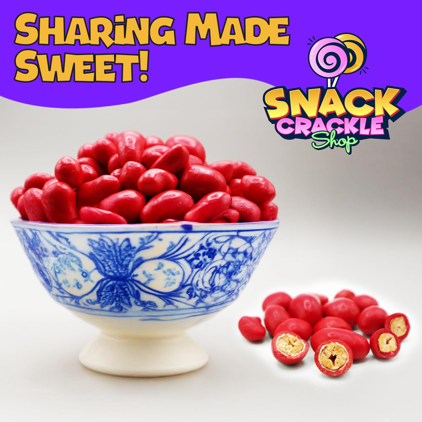 Boston Baked Beans, Candy Coated Peanuts,Bulk Bag, 2 Pounds