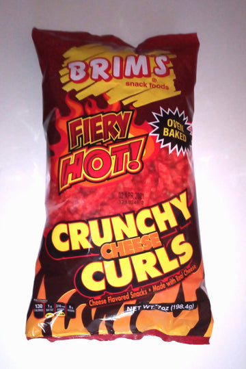 Brims Fiery Hot Crunchy Cheese Curls (1 Bag) 7 oz