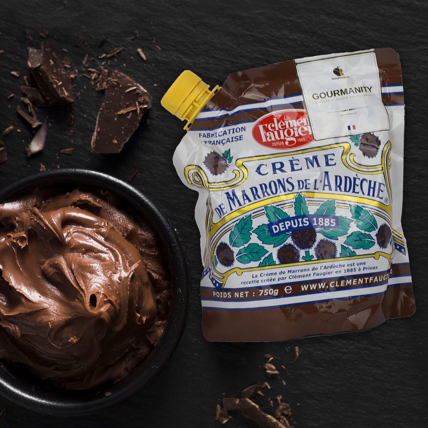 Clement Faugier Chestnut Spread From France 35.2 (Pack of 2) Chestnut Jam Pouch | Creme De Marron Chestnut Puree | Chestnut Past