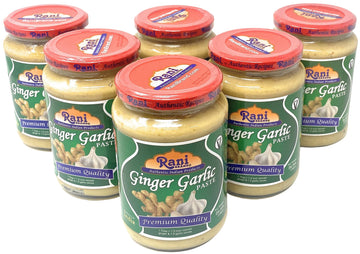 Rani Ginger Garlic Cooking Paste 26.5Oz (750G) Glass Jar, Pack Of 5+1 Free ~ Vegan | Gluten Free | Non-Gmo | No Colors | Indian Origin