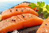 Fresh Atlantic Salmon Fillets, Skinless, Best Premium Quality in the US, Center Cut, Perfectly Trimmed, 5 x 6 Oz. (1.87 Lb.) - K